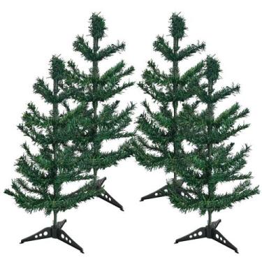 Imagem de kIT 4 PINHEIRO VERDE NATAL PEQUENA 55CM TRADICIONAL ARVORE PLASTICO AP