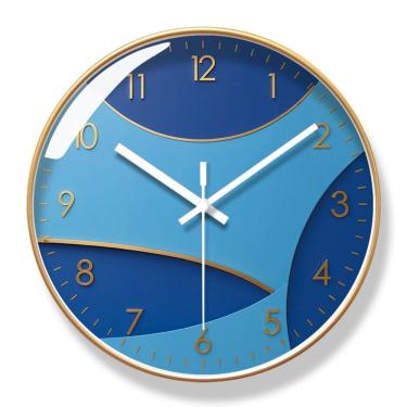 Imagem de Relógio de parede com design abstrato, plástico silencioso e não aderente de 30 cm