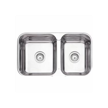 Imagem de Cuba Dupla Retangular Inox Polido 69x40 Tramontina