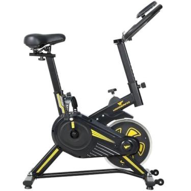 Imagem de Bicicleta Spinning Mecânica Wonderfit Go Amarela Roda De Inercia 4kg (wsb04hbta-am)