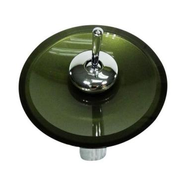 Imagem de Torneira Monocomando de Vidro Redonda Alta - Ibiza - EKASA, Ouro Envel