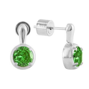 Imagem de JOIANA JEWELRY | Brincos Clemente, Small, Aço inoxidável com revestimento de ouro ou prata 18k e pedras de zircônia cúbica, Sem pedra preciosa