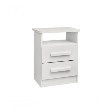 Imagem de Mesa De Cabeceira Firenze 2 Gavetas Com Nicho - D Doro Branco