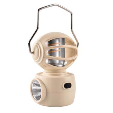 Imagem de Lampião, Lampião Led para Acampamento Impermeável Multifuncional Usb, Elegante e Esteticamente AgradáVel(Bege)