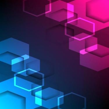 Imagem de Quadro Decorativo Tecnologia Geometria Hexágono Cybersport para Decoração Moderna 50x50cm