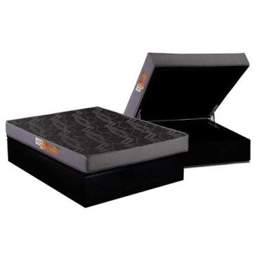 Imagem de Colchão Polar D20 Class Pérola Preto+Cama Baú 88x188 - Colchões Polar
