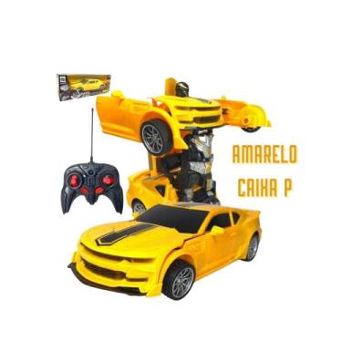 Imagem de Carrinho de Brinquedo com Controle Remoto 2 em 1 Vira Robô Transformer