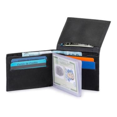 Imagem de Carteira Porta Documentos/rg Com abertura Em L Couro legitimo - NoBran