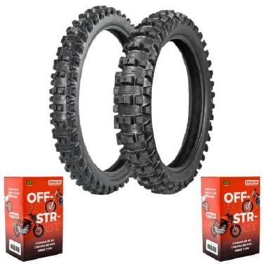 Imagem de Par Pneu Crf 150f 70/100-19 + 90/100-16 Mx007 Medium Soft Borilli + Câmara
