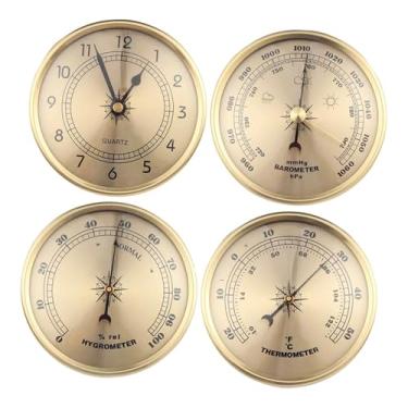 Imagem de Generic Barômetro, Higrômetro, Termômetro, Medidor de Umidade: Medidor de Temperatura Compacto e Prático, Manômetro de Pressão de Ar para Armazéns e Indústria, com Relógio