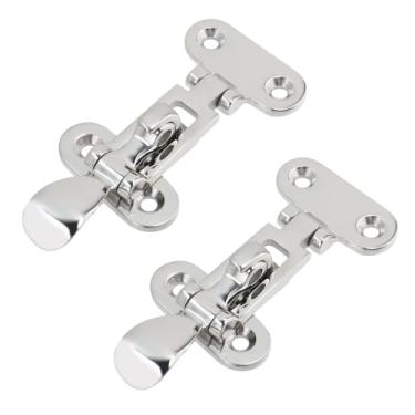 Imagem de Wealrit 2 peças ferrolho de bloqueio de convés marítimo de grau marítimo ferrolho de porta de aço inoxidável 316 trava anti-chocalho trava de fixação trava de porta pesada com parafusos travas de