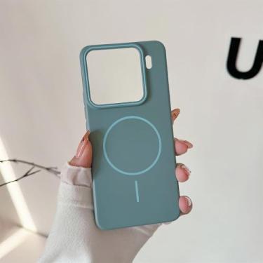 Imagem de Capa fina de PC rígido fosco com carregamento sem fio para Xiaomi Redmi 15 14 13 Ultra K80 K70 Note13 Pro, azul, para Redmi 14R