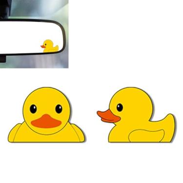 Imagem de 2 peças de decalque de espelho de carro de pato de borracha, adesivo de espelhos retrovisores, acessórios de carro de pato vinil adesivos e decalques fofos presentes para mulheres, homens, crianças
