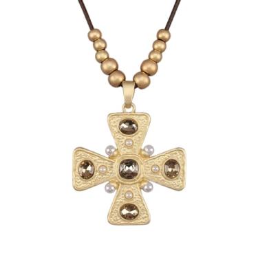 Imagem de Jeilwiy Colar feminino boho estilo hippie, grosso, longo, de couro, gargantilha preta, boêmio, Couro sintético, Sem Pedra Preciosa