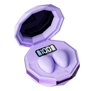 Imagem de ASHATA Sem Fio 5.4 HiFi Cancelamento de Ruído Earbuds para Dormir Bateria de Longa Duração PC ABS IPX6 Impermeabilização (Roxo)