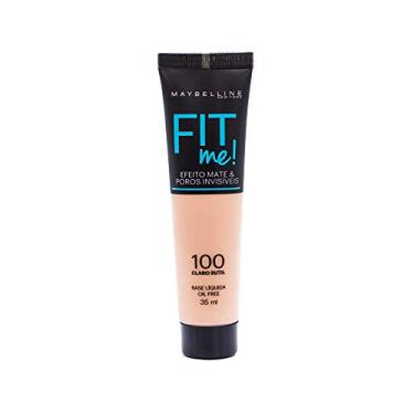 Imagem de Base Líquida Fit Me Cor 100, Maybelline, Claro