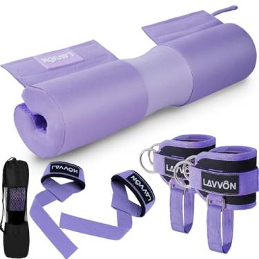 Imagem de Conjunto de almofada de agachamento com barra - acolchoamento de nylon antiderrapante - almofada de barra de espuma grossa para agachamento, pulmões e enchimento de barra para impulsos de quadril