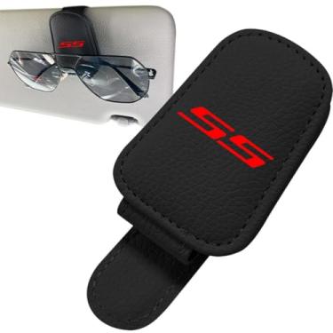 Imagem de Suporte de óculos de sol para viseira de carro e clipe de cartão de bilhete adequado para viseira interior de carro e óculos de tamanhos diferentes compatíveis com Camaro Equinox Cruze Malibu