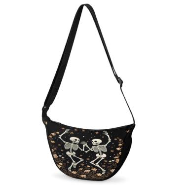 Imagem de Bolsa tiracolo crescente para mulheres e homens bolsa tiracolo em forma de bolinho de massa bolsa de ombro crescente para viagens e viagens, Cor 5