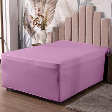 Imagem de Lençol Luva Casal Cama Conjugada Veste Colchão Box Malha 1P - Ametista