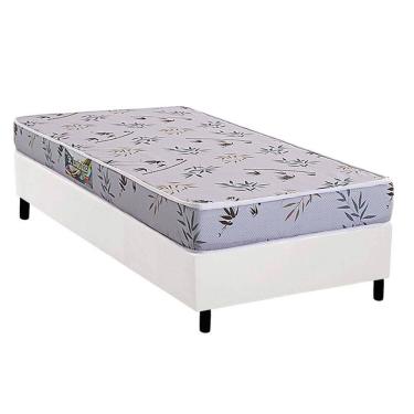 Imagem de Conjunto Box Solteiro: Colchão Espuma Herval D28 St. Louis + Base Crc Corano White (88x188)