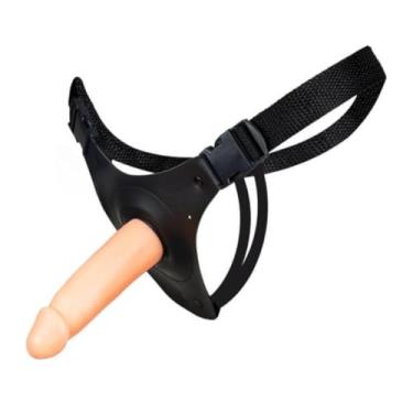 Imagem de Cinta Com Protese 14Cm X 4Cm Ajustável Strap-On Realista Ergonômico para Penetração L079 (ROSA)