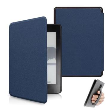 Imagem de Yzlvigrous Capa de Padrão Cruzado para Kindle Paperwhite 10ª Geração 2018, Cobertura Ultra Fissa PU de 6 Polegadas com Sono Automático e Acordar, Design de Correia Manual, Modelo: PQ94WIF