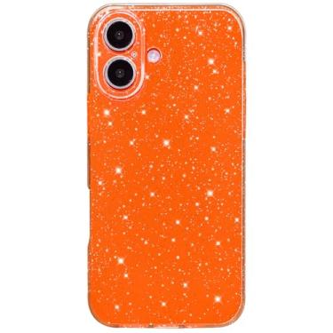 Imagem de Hython Capa para iPhone 17 com glitter, fofa, brilhante, brilhante, brilhante, brilhante, brilhante, capa protetora de 6,3 polegadas, fina, fina, macia, TPU (poliuretano termoplástico), à prova de