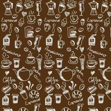Imagem de Papel De Parede Café Americano Autocolante Sala Quarto - LRP