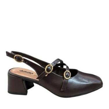 Imagem de Sapato Slingback Dakota D0081 Feminino Fivelas Plataforma-Feminino