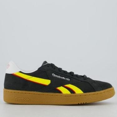 Imagem de Tênis Reebok Club C Grounds Preto e Amarelo-Masculino
