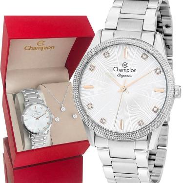 Imagem de Relógio Champion Feminino Prata Original 1 Ano De Garantia-Feminino