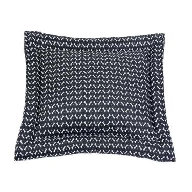 Imagem de Cama para Cães, Colchonete Pet Lavável, Gorgurinho, 80x100cm, Para Cães de Porte Gigante, Com Zíper Removível, Enchimento em Flocos de Espuma, Preto, Retangular, Estampa Animal