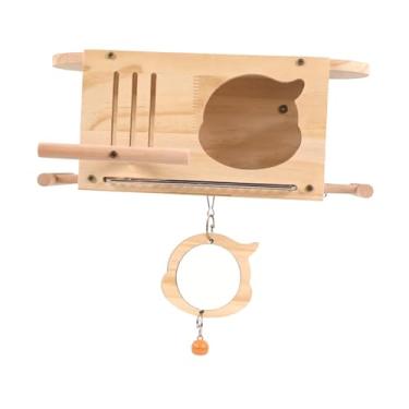 Imagem de Generic Casinha suspensa para pássaros, acessórios para gaiola de pássaros, abrigo para papagaios, casinha aconchegante para gaiola de agapornis.