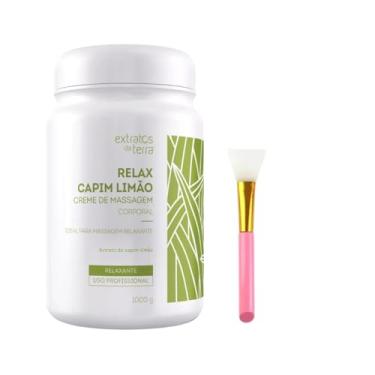 Imagem de Kit Profissional Creme de Massagem Capim-Limão 1kg + Pincel Silicone