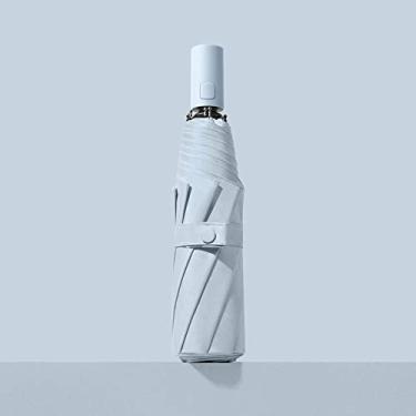 Imagem de LMJYU Guarda-chuva guarda-chuva chuva e vento proteção solar com cola preta revestimento UV guarda-chuva dobrável