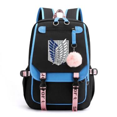 Imagem de Mochila Attack on Titans Levis Ackermans Cartoon Kids