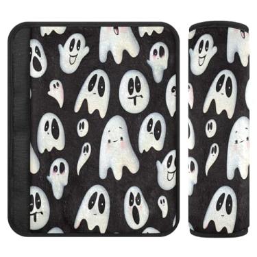 Imagem de Burbuja Boo Capa para cinto de segurança para carro, macio, confortável, protetor de cinto de segurança para alça de ombro de assento, 1 par médio