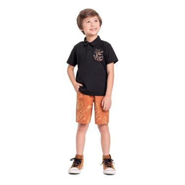 Imagem de Conjunto Infantil com Camisa Polo e Bermuda para Menino Quimby-Masculino