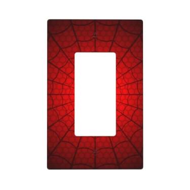 Imagem de Teia de aranha única Gang Rocker Light Switch Placas decorativas para tomada, 1 placa de parede de balancim