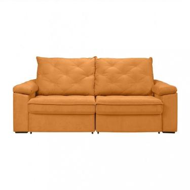 Imagem de Sofá Para Sala Reclinável Estofado Miami 210cm Boucle Terracota
