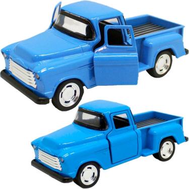 Imagem de Carro Caminhonete Miniatura Azul Metal Colecionável Fricção