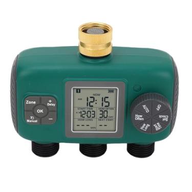 Imagem de FTVOGUE 3 Saí Sprinkler Temporizador Porta de Bronze à Prova água Display Lcd Controlador Irrigação Rosca Macho Rega Jardim