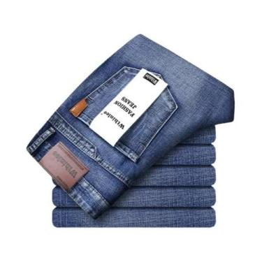 Imagem de Calças Jeans Masculinas Casuais De Negócios Com Stretch Para Primavera