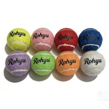 Imagem de Rohyu Mini bolas de tênis para cães, bolas de tênis de 3,8 cm PP, brinquedos para cães pequenos, cores mistas