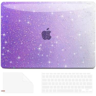 Imagem de AKIT Capa compatível com MacBook Pro de 13 polegadas 2025 2024-2020 M2 M1 A2338 A2251 A2289, [antirachaduras] Capa rígida para laptop e capa de teclado para MacBook Pro de 13,3 polegadas, violeta