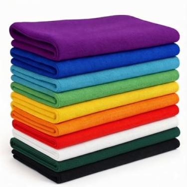 Imagem de Kit 10 Pano de Chao Microfibra Macio 60x80cm Toalha de Limpeza Gigante Residencial