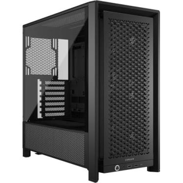 Imagem de CORSAIR Capa para PC de torre média de alto fluxo de ar modular 4000D RS – 3 ventoinhas CORSAIR RS – Sistema de montagem de ventilador InfiniRail – Compatível com vários radiadores de 360 mm –