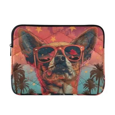 Imagem de Linda capa protetora de laptop durável Chihuahua, bolsa de viagem para laptop, bolsas femininas modernas de 13 a 14 polegadas