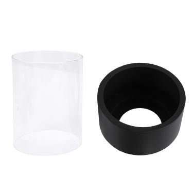 Imagem de Yinhing Poço de Mesa Portátil Pequeno Sem Fumaça Com Sombra de Vidro Elegante à Prova de e Estrutura de Metal para Pátio Externo, Jardim, Varanda e Acampamento